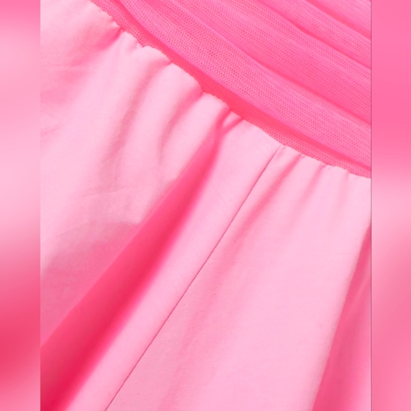 RENAISSANCE Sakura tulle & cotton Ruched Dress with Puff Skirt,Pink Adorable NWT - Picture 12 of 15